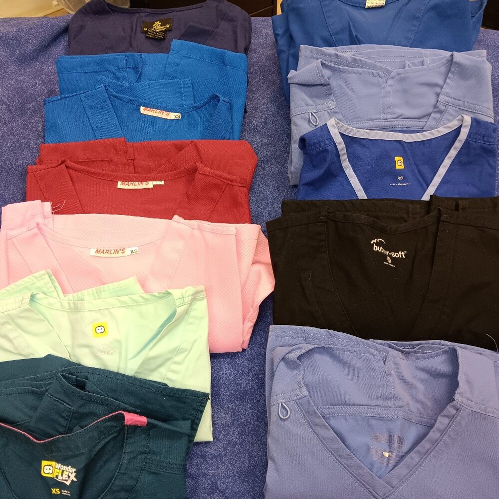 Scrubs Tops Bundle - 1 XXS and 11 XS